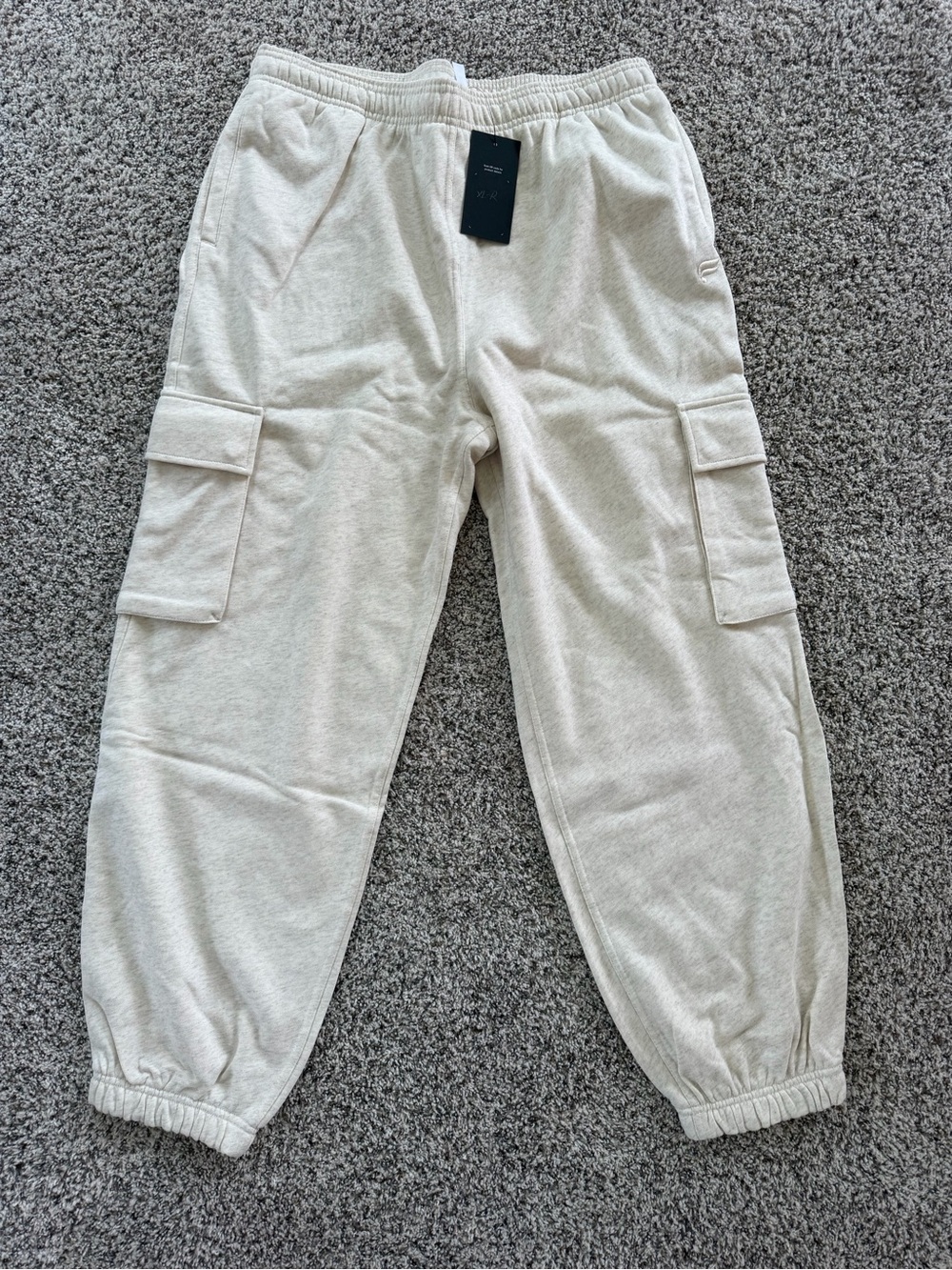 Fabletics Womens Cargo Jogger Pants - Cream